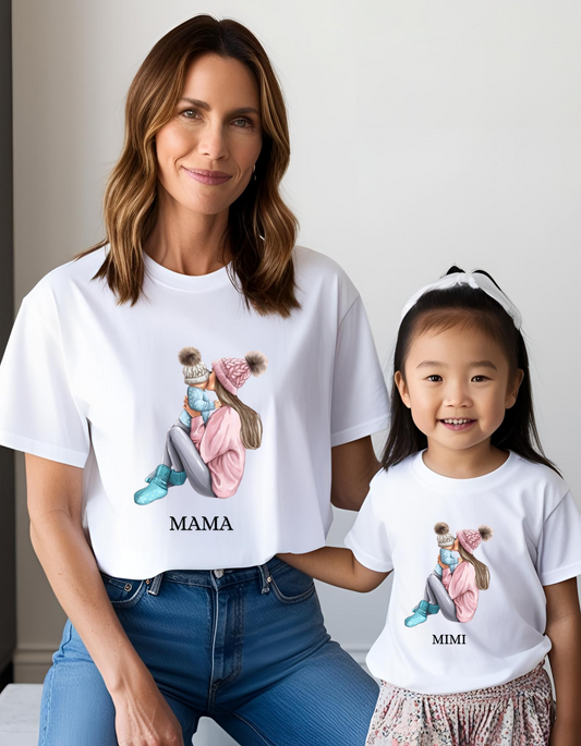 👩‍👧 Mama & Mimi Matching T-Shirts – Stylish Twinning Outfit 💕